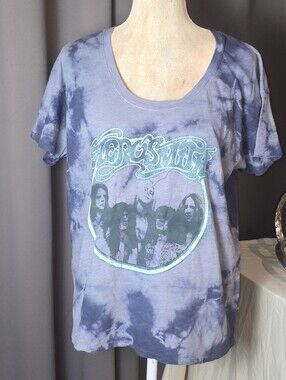 Knit Riot Aerosmith Tie Dye Graphic Band Tee Womens XS Small